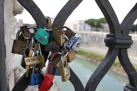 cadenat, l'amor, símbol, Pont, romàntic