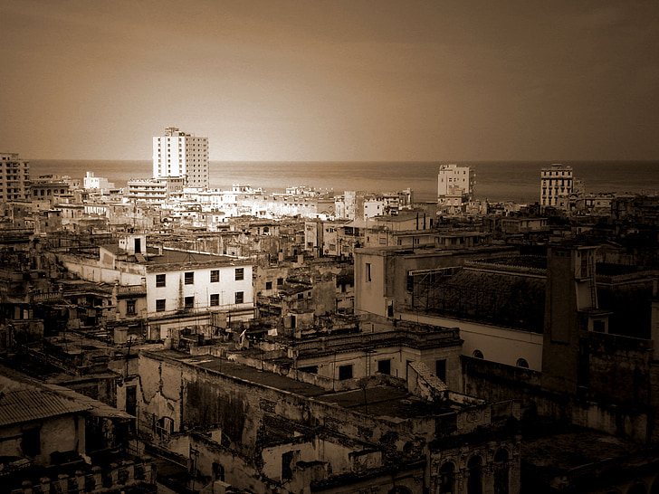Cuba, Skyline, La Havane, urbain, voyage, paysage urbain, latine