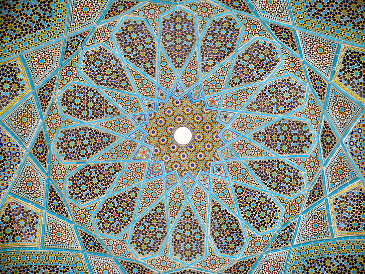 persisk, kunst, tradiotional, islamske, Paisley, kultur, design