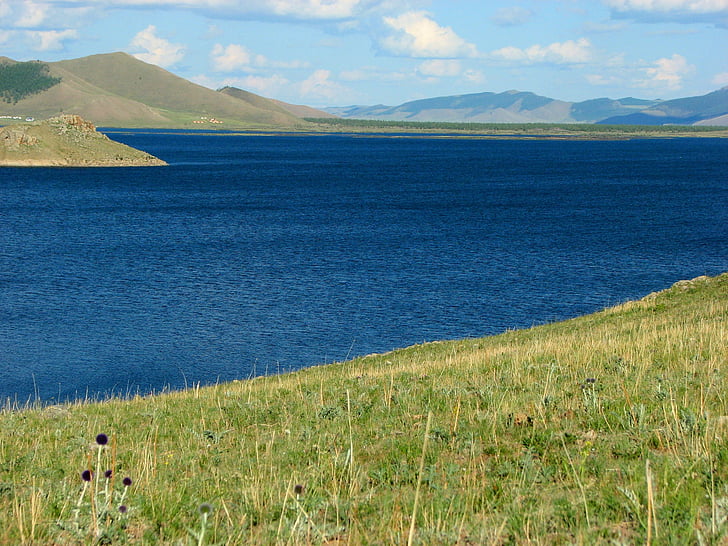 jezero terchin, krajolik, planine, priroda, u tišini, mir uma, plava