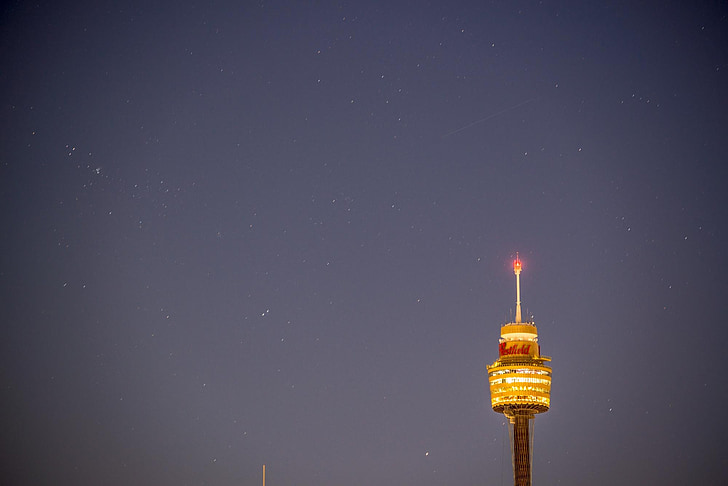 Sydney, Australia, centrepoint tower, stjerner, daggry