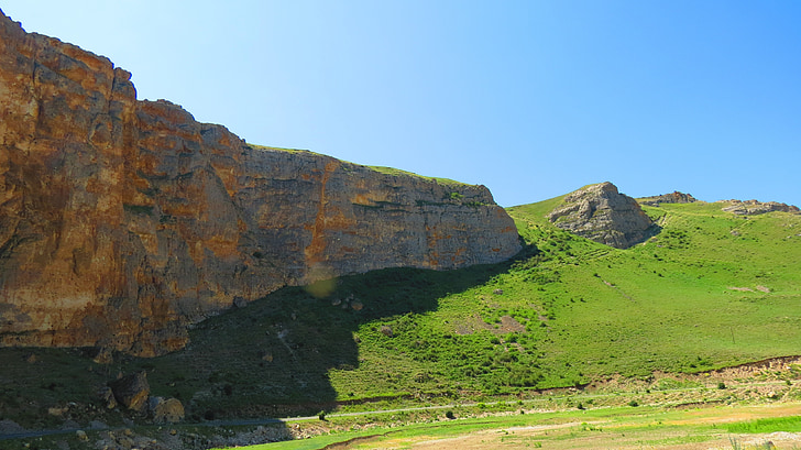 landscape, rocks, nature, sunny, mountain, cliff, outdoors