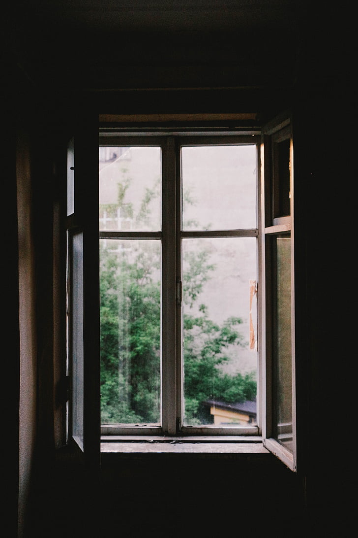 Темний, вікно, щит, Скло, дивлячись через вікно, віконної рами, Скло - матеріал