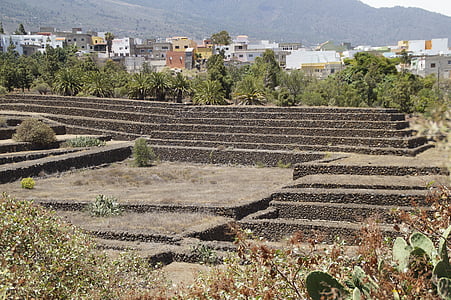 Pyramid, Güimar, pyramide d’escalier, rénové, Ténérife, Guanches, excavation