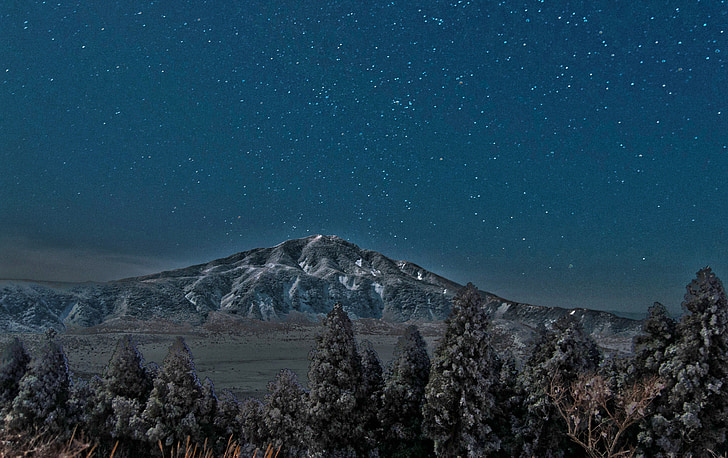 aso, star, night, volcano, japan, mountain, nature