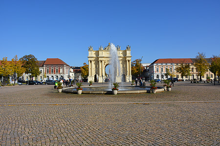 Poarta Brandenburg, Potsdam, Luisenplatz, baroc, clădire, istorie, puncte de interes