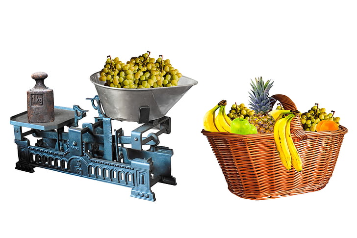 Makan, Makanan, buah, buah-buahan, pisang, nanas, anggur