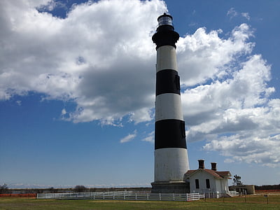 Lighthouse, Bodie ön, North carolina, NC, yttre banker, Seashore, OBX