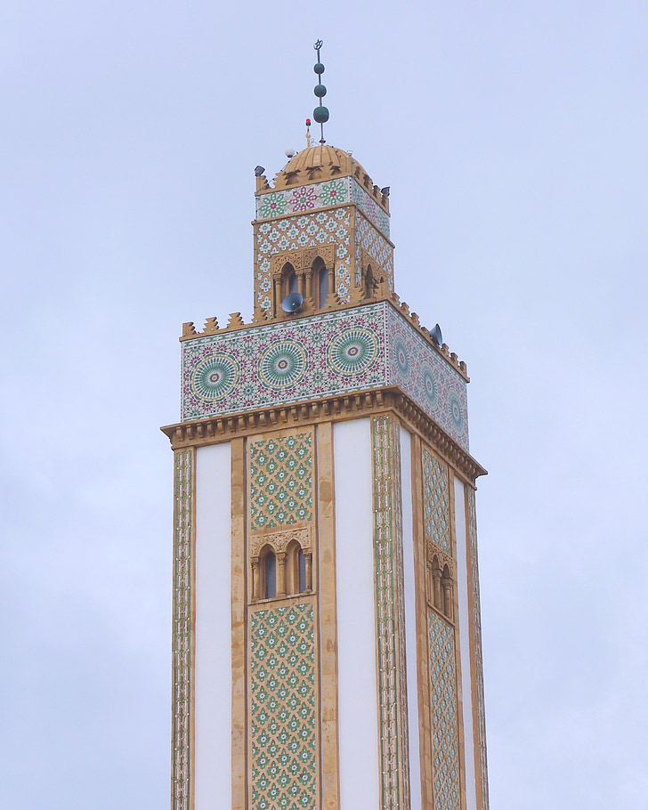 Marocko, Agadir, moskén, tro, religion, exteriör, byggnad