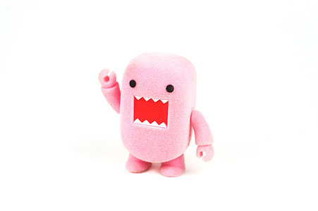 cute, pink, toy, domo, monster