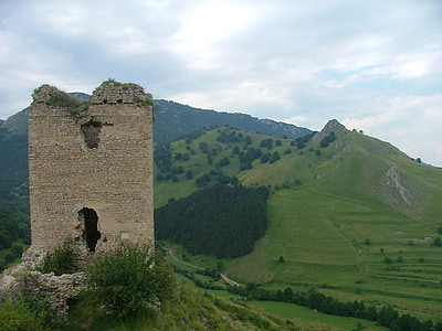 Transilvānijā, rimetea, pils drupas, daba, meža, pils