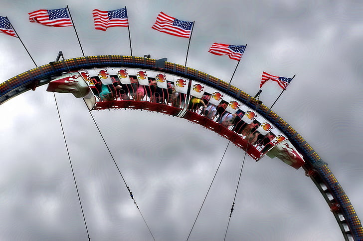 amusement park, july fourth, independence day, july, fourth, 4th, american