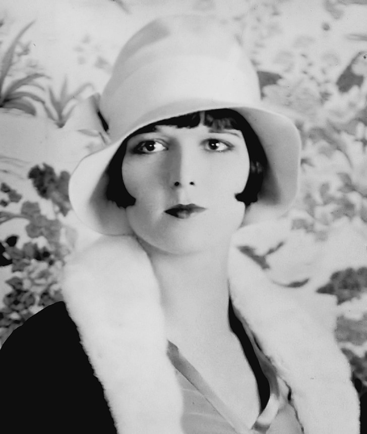 louise brooks, actress, vintage, movies, motion pictures, monochrome, black and white