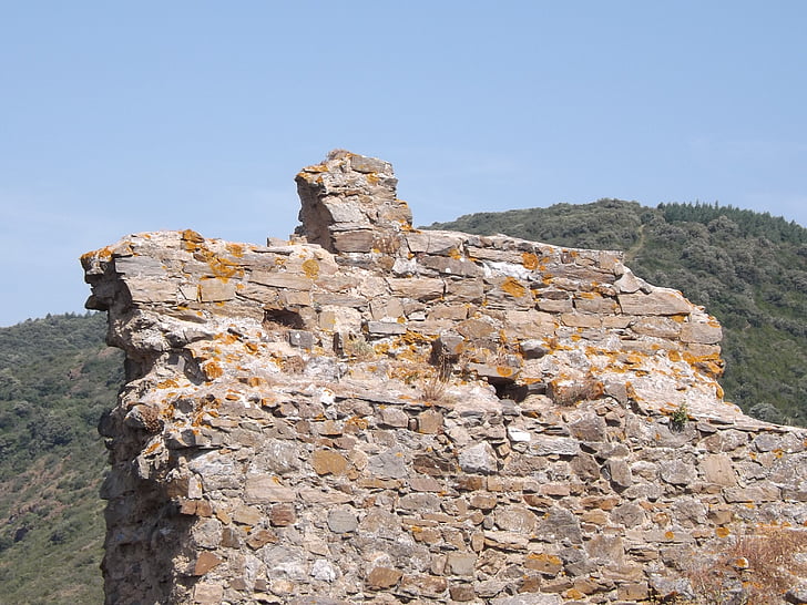 石头墙, 防御工事, 法国, 壁垒, 中世纪, 建筑, 石材