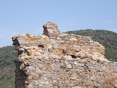 каменна стена, укрепления, Франция, изкоп, средновековна, архитектура, каменни материали