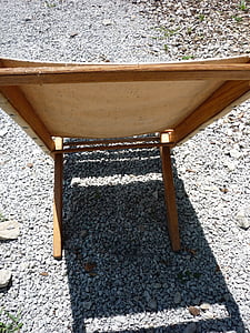 cadeira dobrável, sombra, cadeira de madeira, móveis, relaxamento, descanso, poltrona