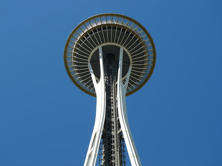 Space needle, Seattle-ben, Washington, Landmark, magas, szerkezete, híres