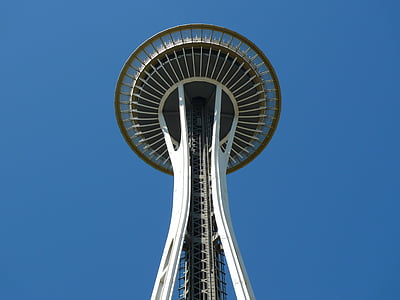 aguja del espacio, Seattle, Washington, punto de referencia, alto, estructura, famosos