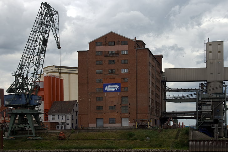 industry, crane, flour mill