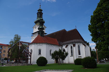 geselecteerd, kerk, geloof, stad, Slowakije