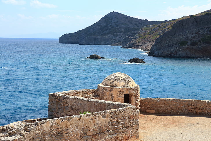 Crète, Grèce, île, Spinalonga, lèpre, île de la lèpre