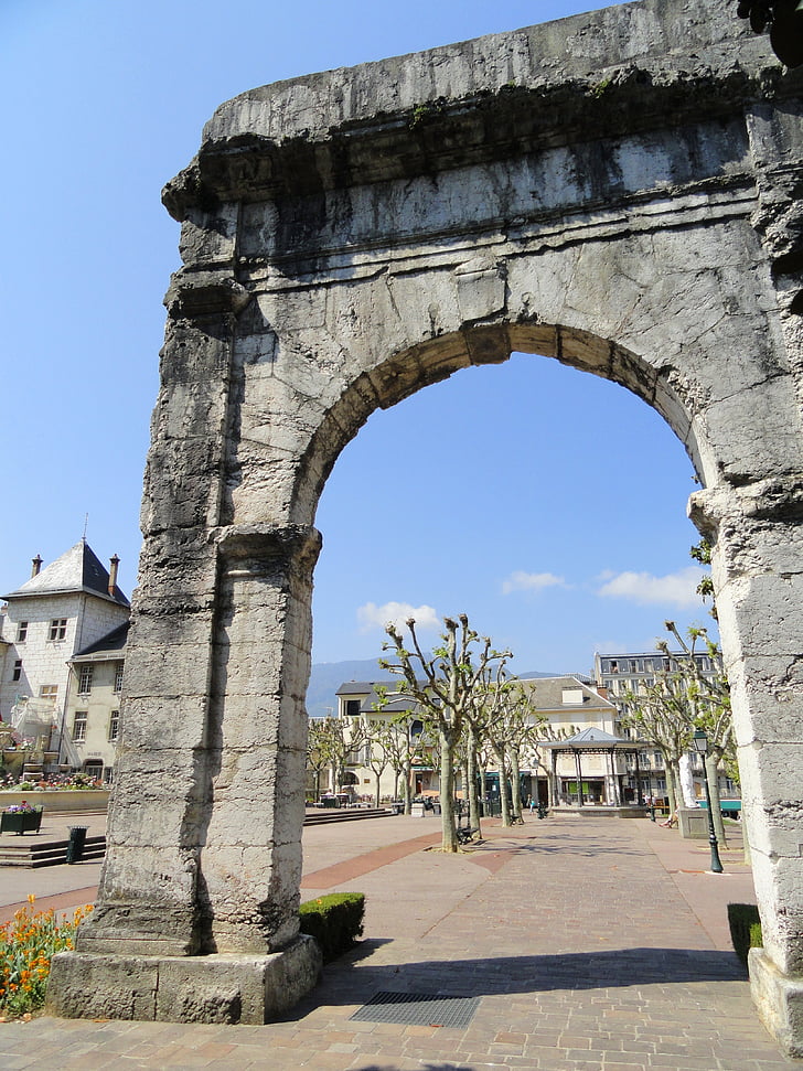 Aix-les-bains, Arch, Frankrig, bygning, ruin, gamle, historiske