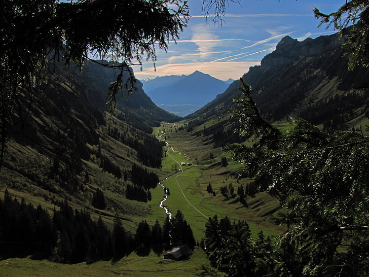 Alpy, góry, Szwajcaria, góry, Natura, nastrój, panoramy