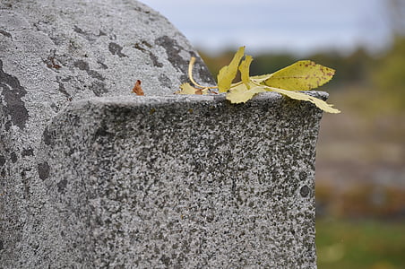 gravstein, kirkegården, graven