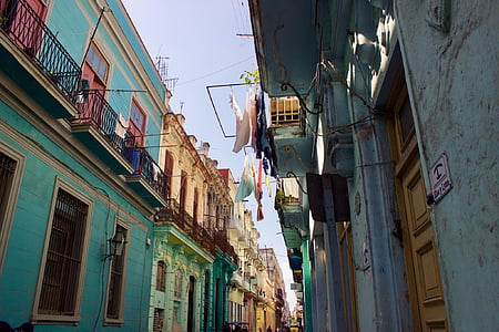 Havanna, Kuba, utazás, város, építészet, épület, élet