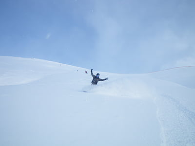 Zimní, Zimní sporty, sportovní, sníh, chlad, pěkné počasí, snowboard