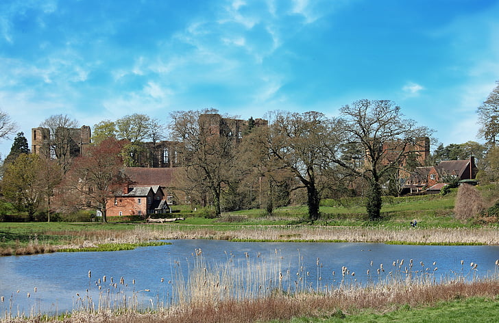 Zamek, Kenilworth, Zamek Kenilworth, stary, średniowieczny, Anglia, Warwickshire