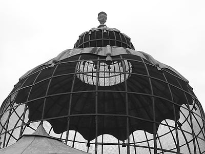 voljär, Dome, Cage, Park, Wien, fågel, arkitektur