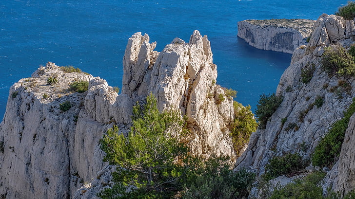 Calanque, Marseille, tenger, mediterrán, tengerpart, rock, Franciaország