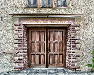 Sider-schwalenberg, Njemačka, Crkva, zgrada, vrata, vrata, ulaz