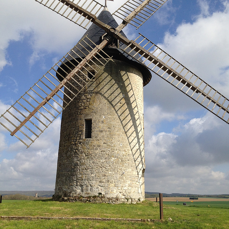 landscape, windmill, old, history