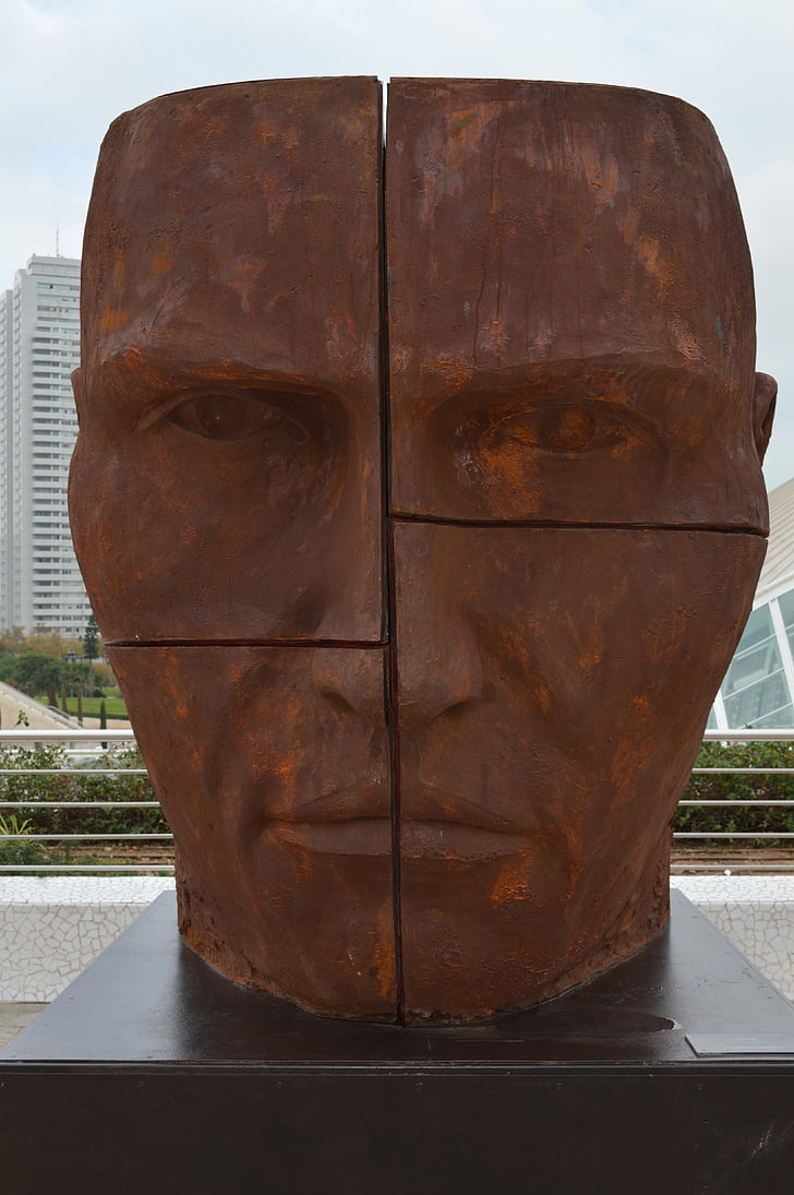 art, sculpture, head