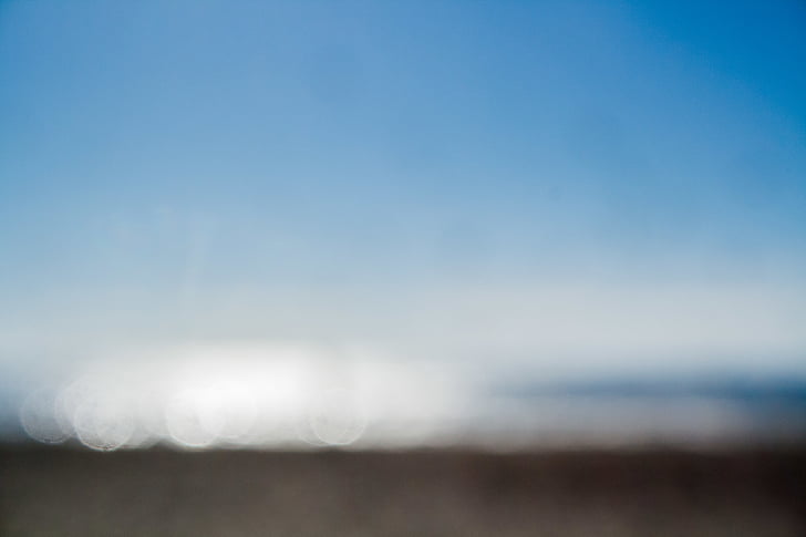 beach, blurry, abstract, nature, sky, outdoors, blue
