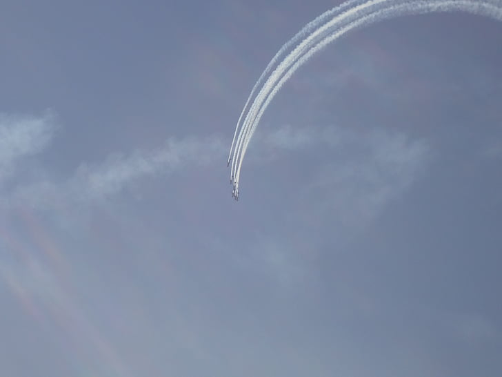 aircraft, plane, sky, blue, shows air