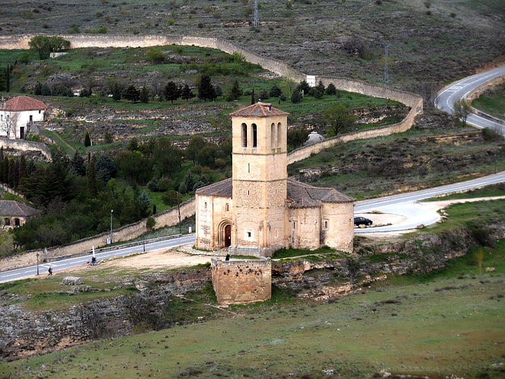 Igreja, Igreja antiga, pedra, fachada, arquitetura, culturas, montanha