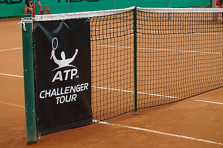 cancha de tenis, ATP, tour Challenger, net, corte de la arcilla, arcilla