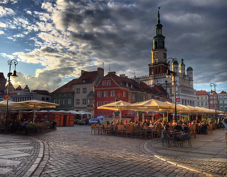 Poznan, Polônia, monumentos, cidade, o sol, feriados, Verão