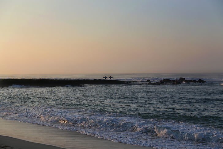 beach, coast, dawn, dusk, horizon, nature, ocean