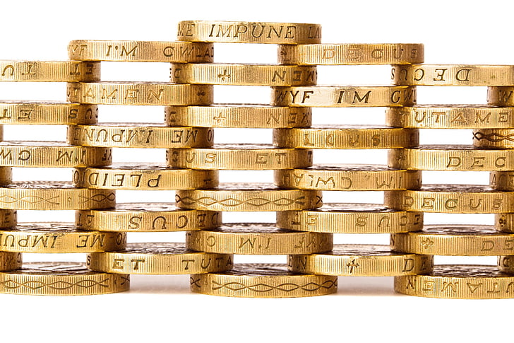 stack, gold, coins, background, business, money, pattern