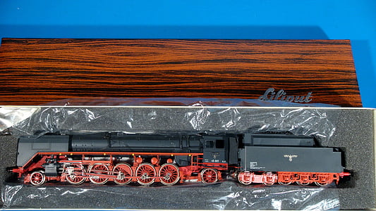locomotora de vapor, vía H0, Ferrocarril modelo, tren