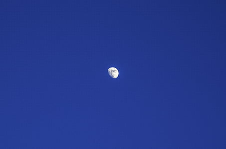 Moon, taevas, sinine, Tühjendage, sinine taevas, tumesinine taevas