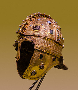 头盔, 士兵, 罗马, 盔甲, 第四世纪, 古代, 博物馆