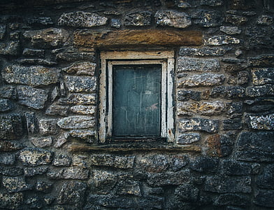 house, old, stone wall, window, architecture, built structure, building exterior