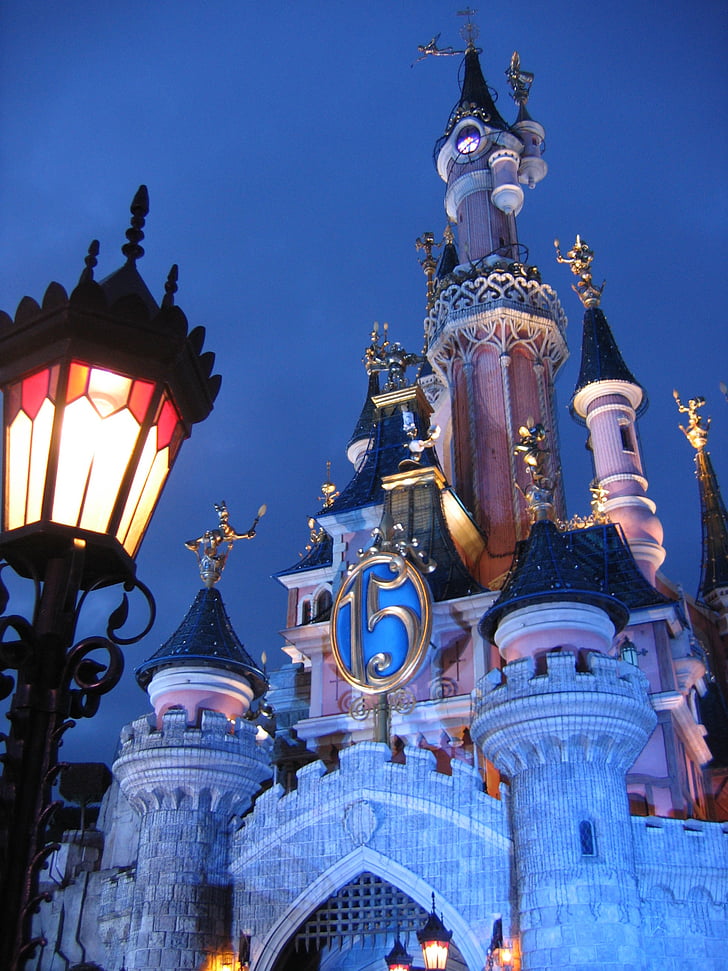 Disneyland, Paris, Fantasy, attraksjon, slottet, Frankrike