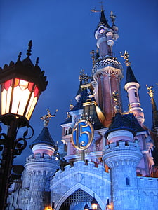 Disneyland, Paříž, fantazie, přitažlivost, hrad, Francie
