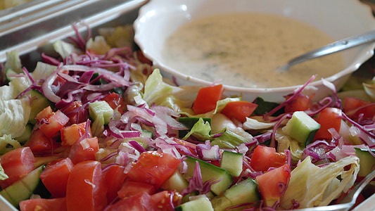 salata, mješoviti, švedski stol, vitamini, miješana salata, kuhinja, rajčica